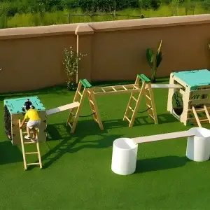 Children's obstacle course equipment 235pcs modular educational playset for STEM learning